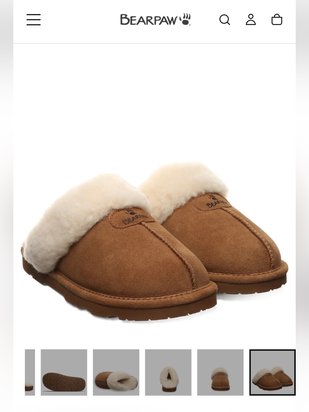 Bear paw Loki slippers in Hickory